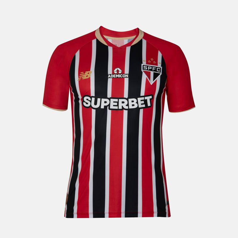 Camisa São Paulo Away - 2025/26 - Torcedor Masculina - Vermelho e Preto
