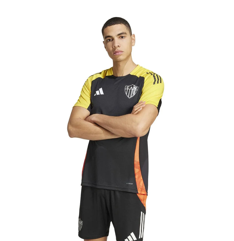 Camisa Atlético Mineiro Treino - 2024/25 - Torcedor Masculina - Preto e Amarelo