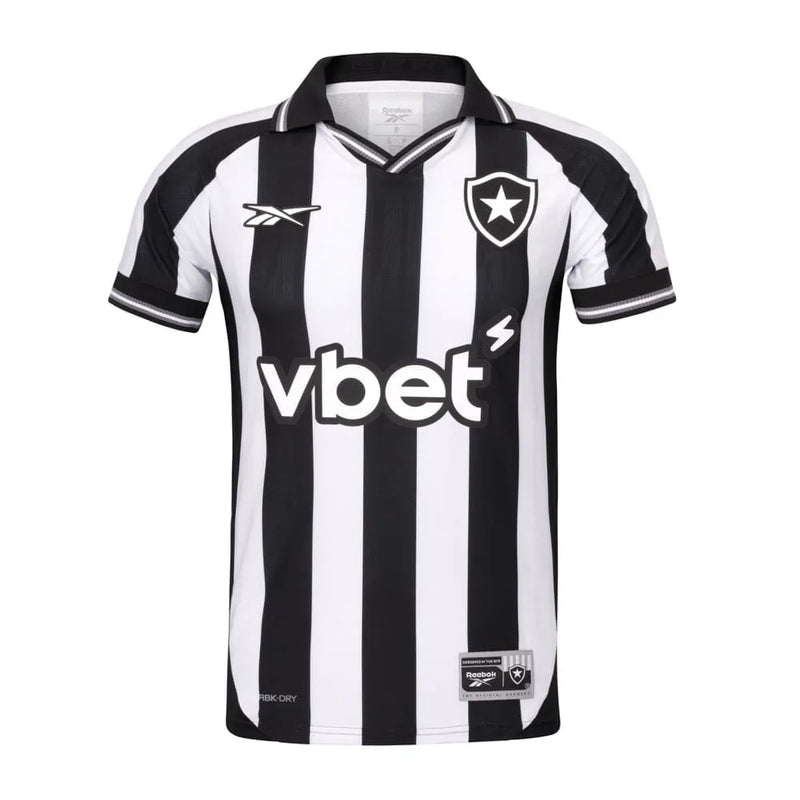 Camisa Botafogo Home - 2025/26 - Torcedor Masculina - Preto e Branco