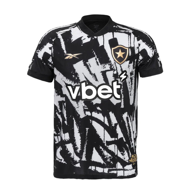 Camisa Botafogo Fourth - 2025/26 - Torcedor Masculina - Preto, Cinza e Dourado