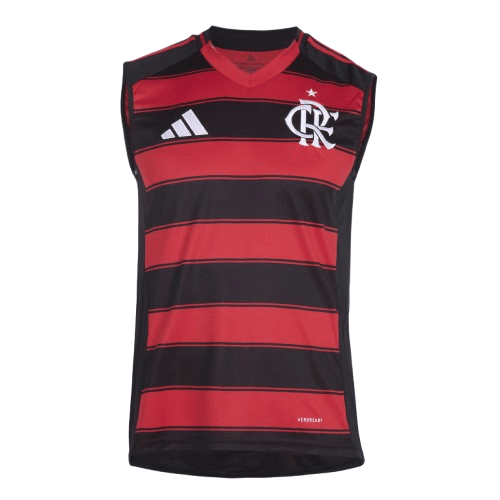 Regata Flamengo Home - 2025/26 - Torcedor Masculina - Vermelho e Preto