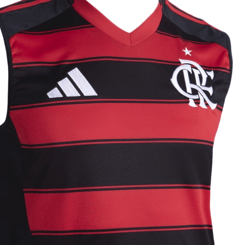 Regata Flamengo Home - 2025/26 - Torcedor Masculina - Vermelho e Preto