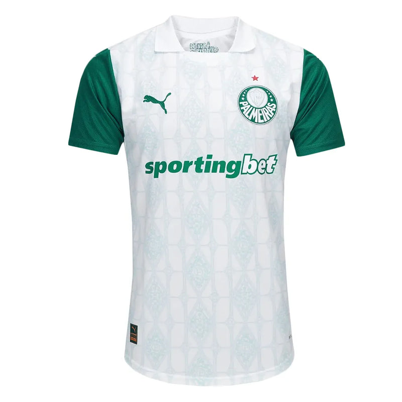 Camisa Palmeiras Away - 2025/26 - Torcedor Masculina - Branco e Verde