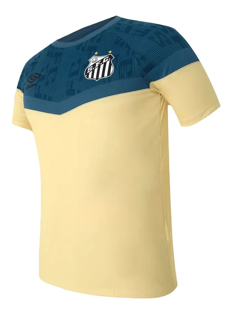Camisa Santos Treino - 2023/24 - Torcedor Masculina - Amarelo e Azul