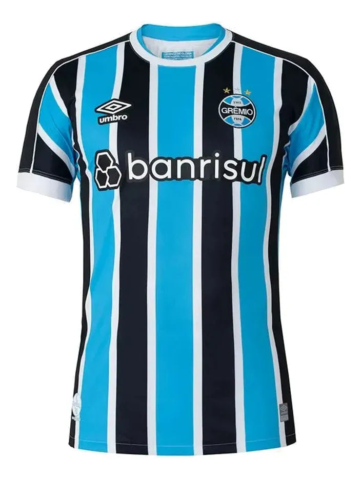 Camisa Grêmio Home 23/24 - Torcedor Masculina - Azul, Branco e Preto