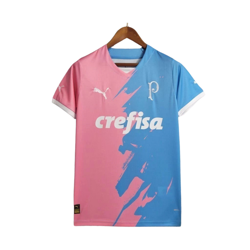 Camisa Palmeiras Outubro Rosa e Novembro Azul 23/24 - Torcedor Masculina - Azul e Rosa
