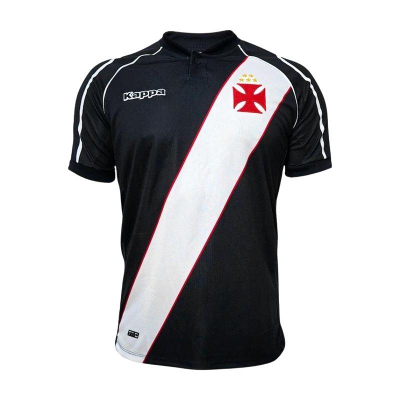 Camisa Vasco Home 98/99 - Retrô Masculina - Preto e Branco