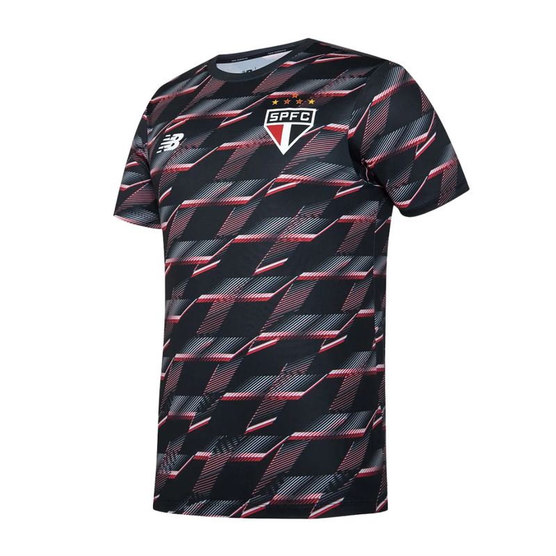 Camisa São Paulo Pré Jogo 24/25 - Torcedor Masculina - Preto, Vermelho e Branco