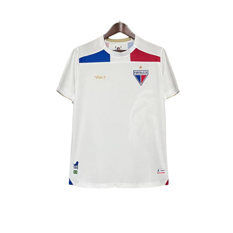 Camisa Fortaleza Away 25/26 - Torcedor Masculino - Branco, Vermelho e Azul