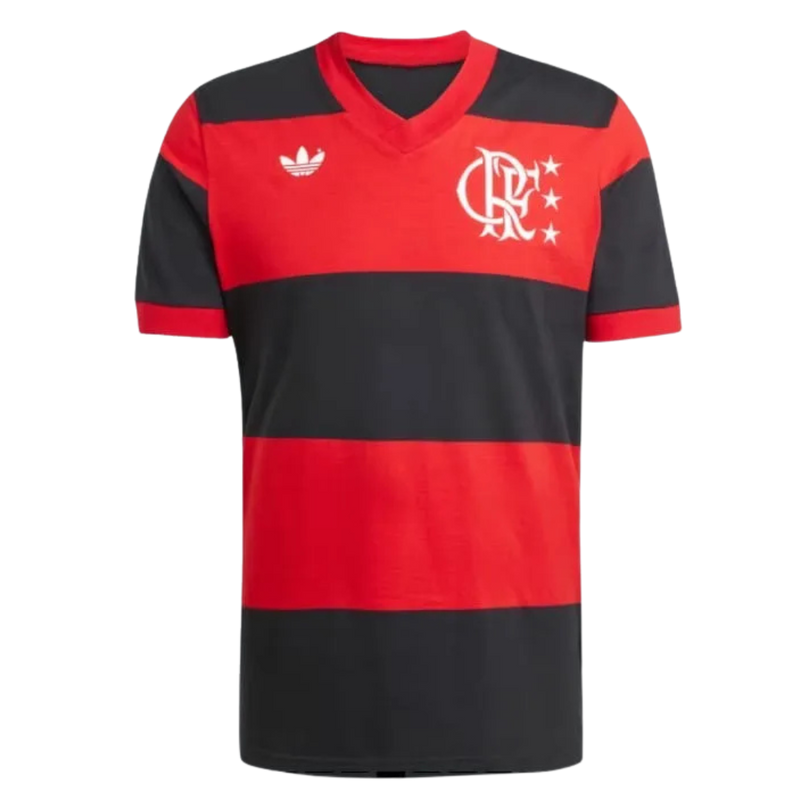 Camisa Flamengo Home Edição Comemorativa 1981 - Torcedor Masculina - Vermelho e Preto