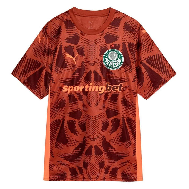 Camisa Palmeiras Goleiro - 2025/26 - Torcedor Masculina - Vermelho e Laranja
