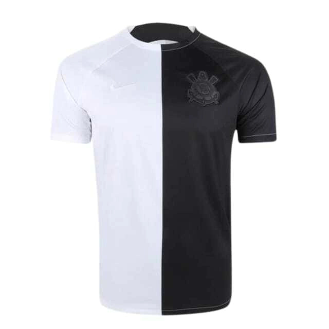 Camisa Corinthians Pré Jogo - 2023/24 - Torcedor Masculina - Preto e Branco