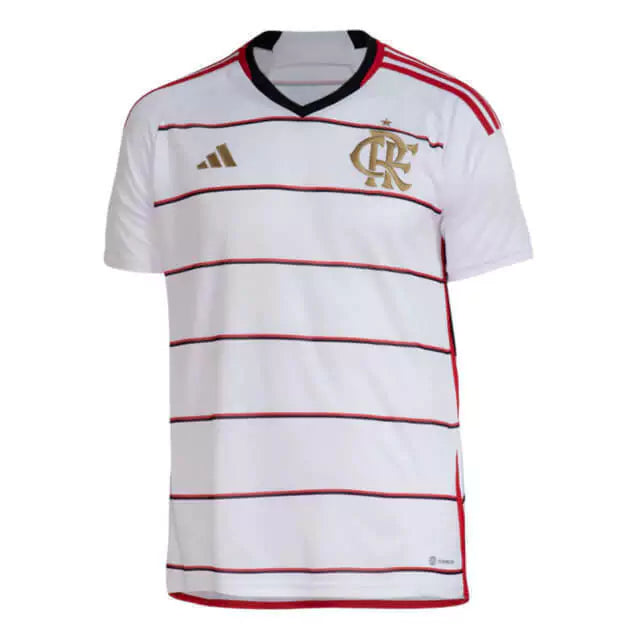 Camisa Flamengo Away - 2023/24 - Torcedor Masculina -  Branco e Vermelho