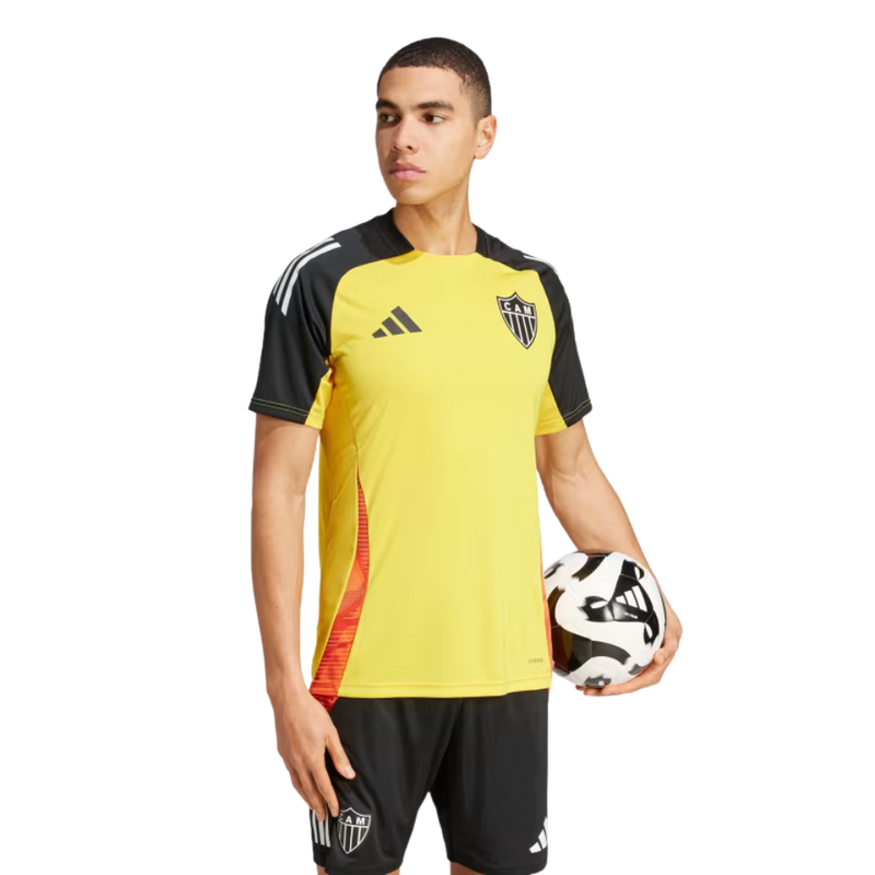 Camisa Atlético Mineiro Treino - 2023/24 - Torcedor Masculina - Amarelo e Preto
