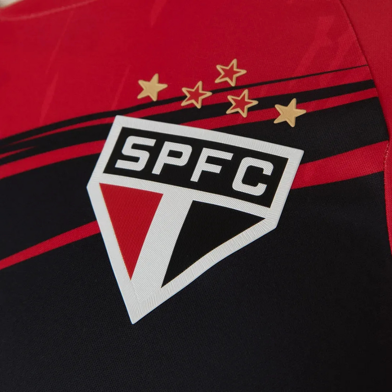 Camisa São Paulo Treino  - 2025/26 - Torcedor Masculina - Vermelho e Preto