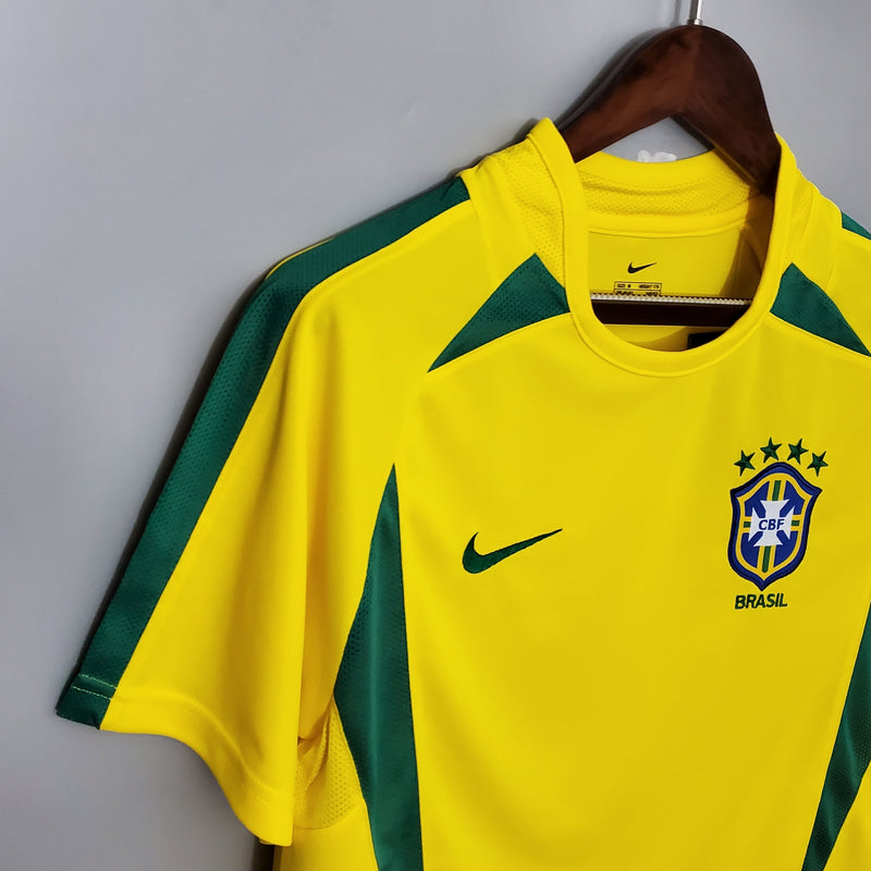 Camisa Brasil - Home 2002 - Versão Retro -