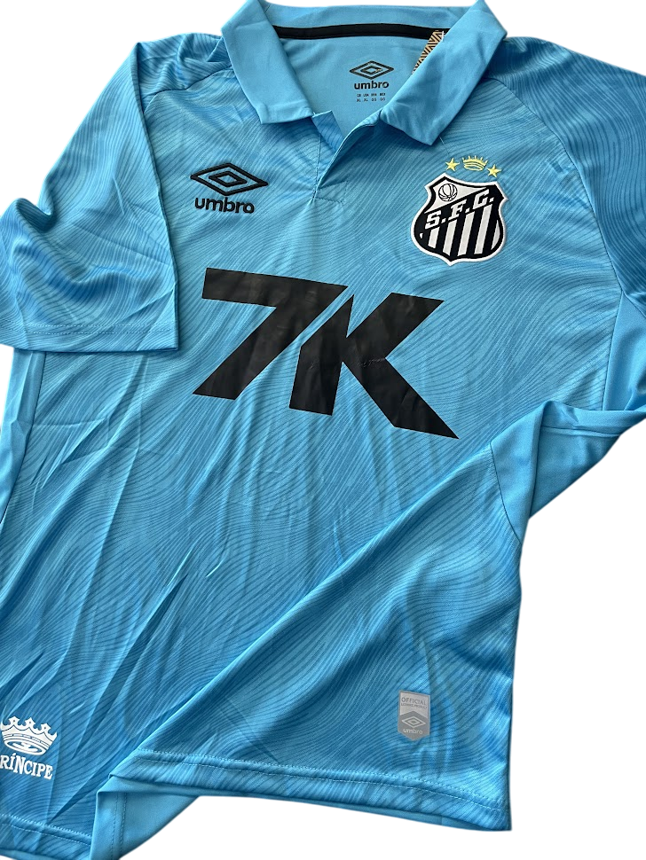 Camisa Santos 2025/2026 Com Patrocínios - Torcedor Masculino - Azul