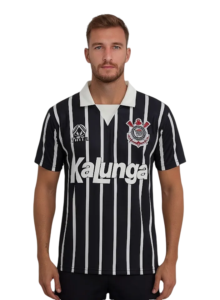 Camisa Corinthians Kalunga - 1990 -  Versão Retrô