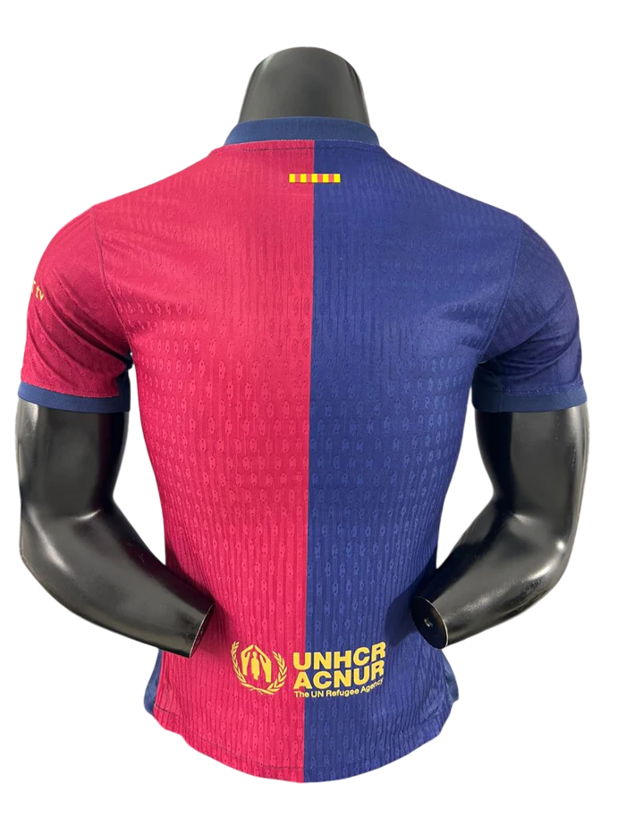 Camisa Barcelona x Travis Scott Cactus Jack - 2024/25 - Jogador Masculino - Vermelho/Azul