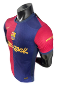 Camisa Barcelona x Travis Scott Cactus Jack - 2024/25 - Jogador Masculino - Vermelho/Azul