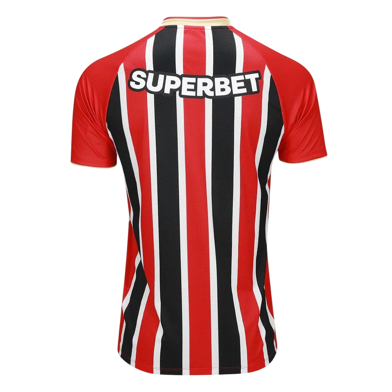 Camisa São Paulo Away - 2025/26 - Torcedor Masculino - Vermelho + Branco