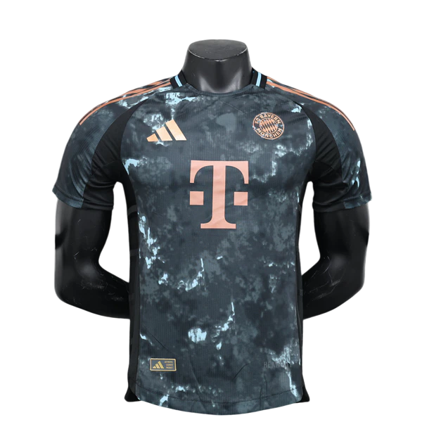 Camisa Bayer de Munique Away 2024/25 Jogador Adidas Masculino - Preta, Azul e Dourada