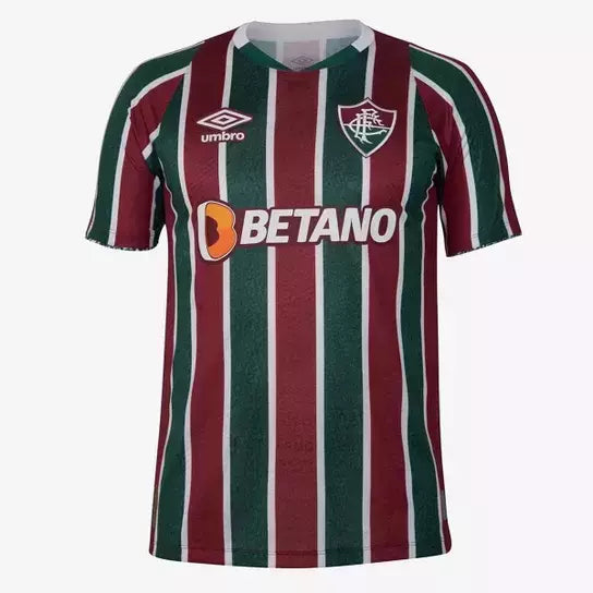 Camisa Fluminense Home - 2024/25 - Torcedor Masculina - Vermelho e Verde