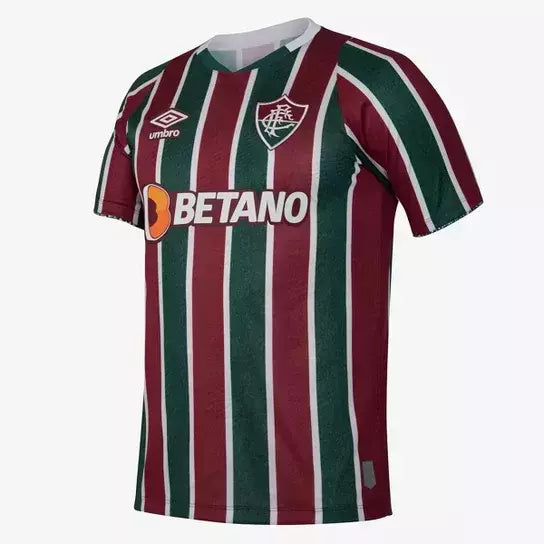 Camisa Fluminense Home - 2024/25 - Torcedor Masculina - Vermelho e Verde